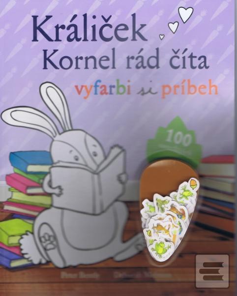 Obrázok Králiček Kornel rád číta - vyfarbi si príbeh