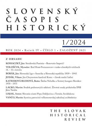 Doplnk. tovar: Slovenský časopis historický 1/2024 - 1. vydanie