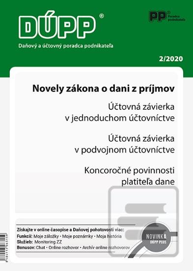 Obrázok DUPP 2/2020 Novely zákona o dani z príjmov