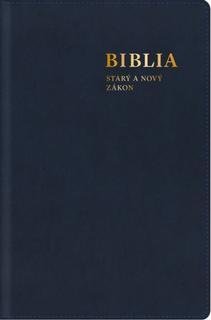 Kniha: Biblia. Starý a Nový zákon, s mapami, modrá (stredný formát)