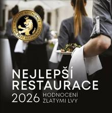 Kniha: Nejlepší restaurace 2026 - Hodnocení zlatými lvy - Daniela Mrzenová