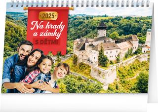 Kalendár stolný: S dětmi na hrady a zámky 2025 - stolní kalendář