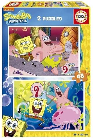 Puzzle: Puzzle Sponge Bob - 2x48 dílků