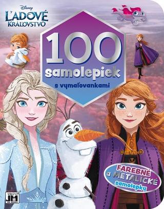 Kniha: 100 samolepiek s vymaľovankami/ Ľadové kráľovstvo - 1. vydanie - Walt Disney